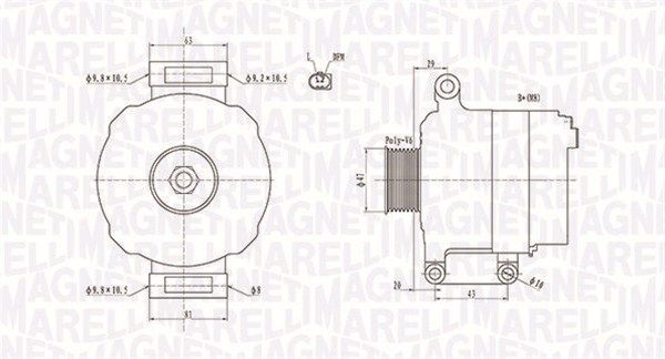 MAGNETI MARELLI Generaator 063731867010